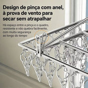 Varal Quadrado com Prendedores de Aço Inoxidável